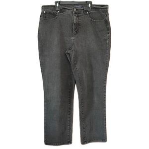 Charter Club Women’s Black High Waist Denim Curvy Slim Jeans Pants Size 16 Short